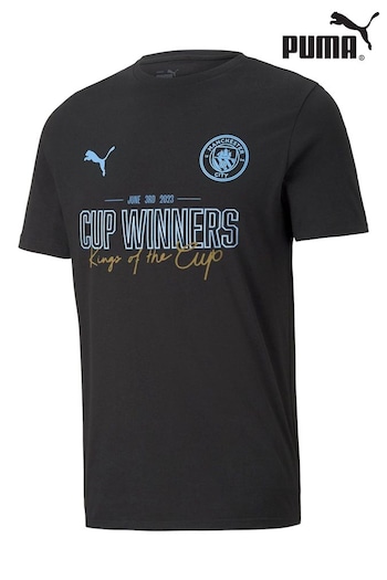 Puma Black Manchester City FA Cup Winners T-Shirt (K83812) | £35