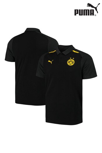 Puma Black Borussia Dortmund Casuals Polo Shirt (K83827) | £42