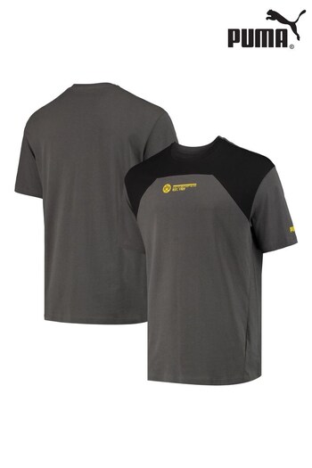 Puma Grey Borussia Dortmund Football Culture T-Shirt (K83849) | £36