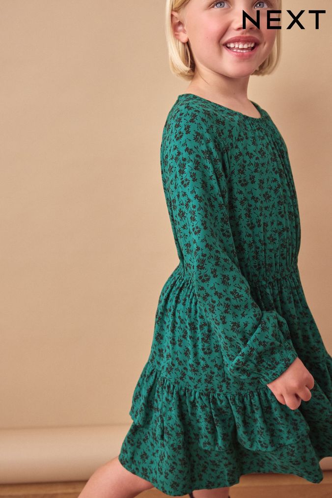 Next girls green dress outlet