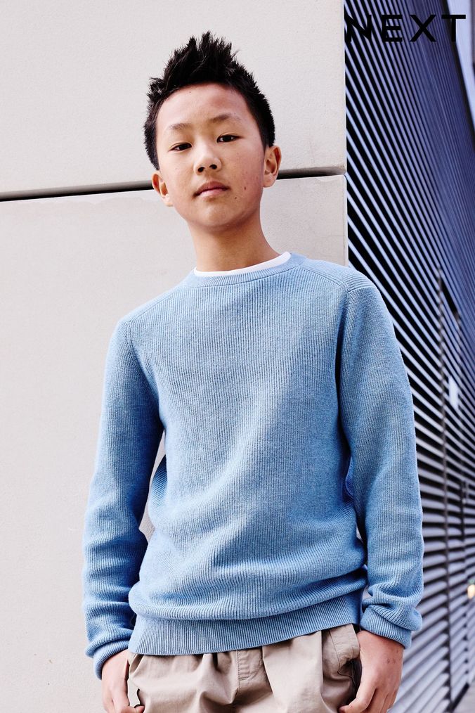 Boys Blue Jumpers V Neck Blue Cardigan Sweaters Next