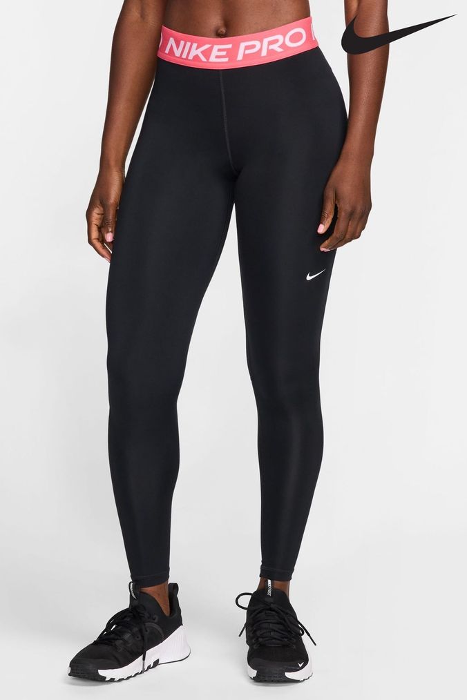 Plain black nike leggings clearance