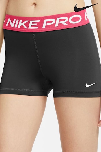 Nike Black/Pink Pro 365 3" shorts crystal-embellished (K84184) | £28