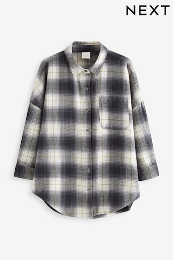 Black Check Oversized Shirt (3-16yrs) (K84249) | £13 - £18