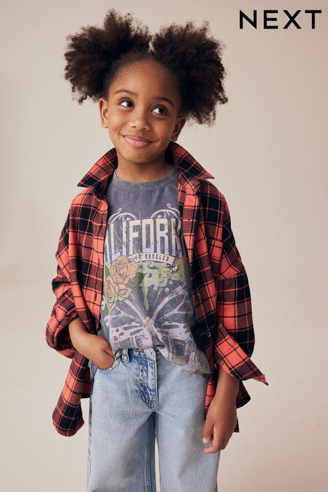 Girls shirts check cheap