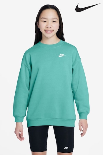 Nike Green Frost Oversized Club Fleece Sweatshirt (K84295) | £33