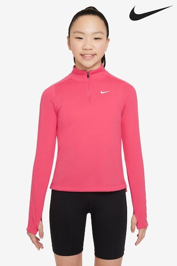 Nike Bright Pink Dri-FIT Long Sleeve Half Zip Top (K84327) | £35