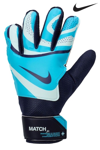 Nike Blue Match Jr. Goal Keeper Gloves (K84422) | £23