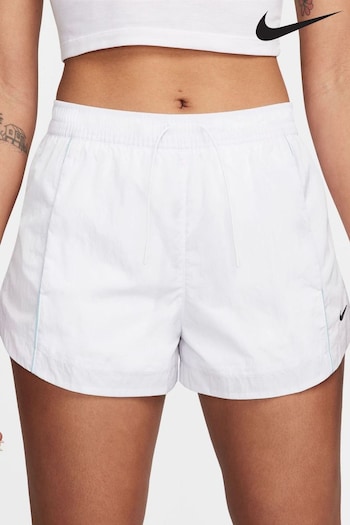 Nike White Windrunner Woven Mid Rise 2 Inch Shorts (K84515) | £40