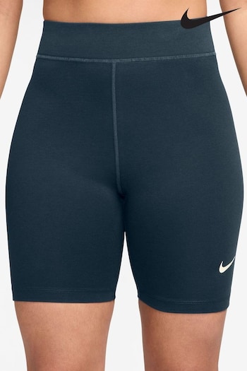 Nike Navy Classic High Waisted 8" Cycling Shorts (K84651) | £28