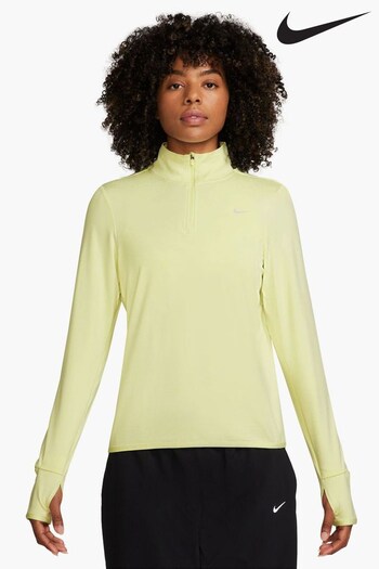 nike Jacquard Yellow Dri-FIT Swift Element UV Half Zip Running Top (K84674) | £60