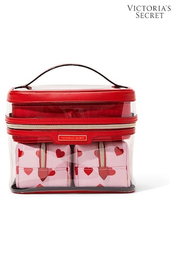 Victoria's Secret Lipstick Red Mini Heart 4 in 1 Cosmetic Bag (K84889) | £45