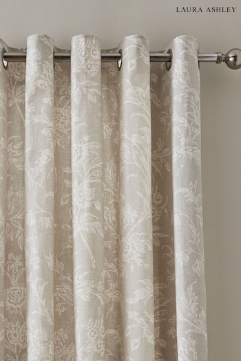 Laura Ashley Dove Grey Lloyd Eyelet Lined Curtains (K85233) | £65 - £180