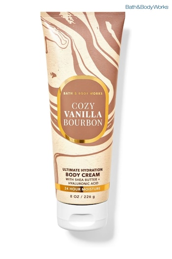 Bath & Body Works Cozy Vanilla Bourbon Ultimate Hydration Body Cream 8 oz / 226 g (K85280) | £18
