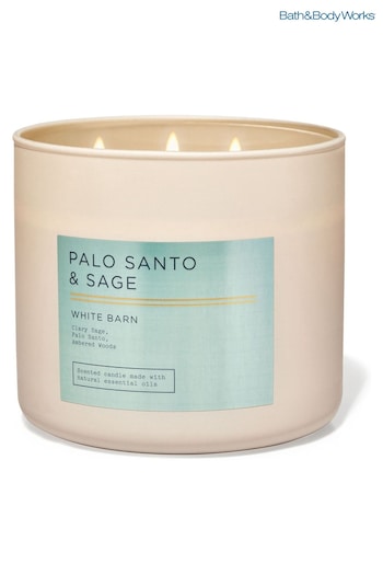 Bath & Body Works Palo Santo and Sage 3-Wick Candle 14.5 oz / 411 g (K85331) | £19.50