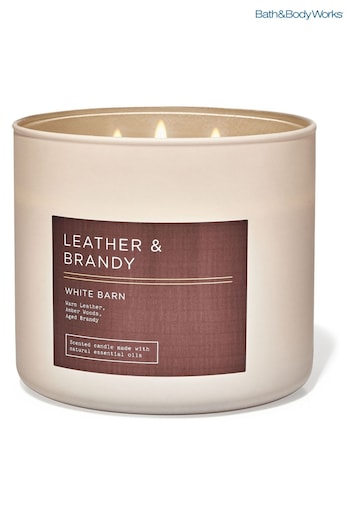 Bath & Body Works Leather and Brandy 3-Wick Candle 14.5 oz / 411 g (K85363) | £19.50