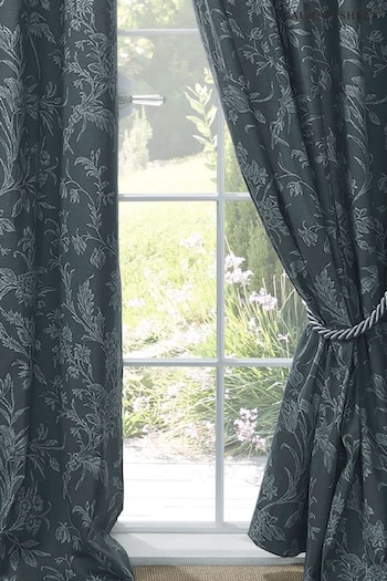 Laura Ashley Midnight Lloyd Eyelet Lined Curtains (K85364) | £65 - £180