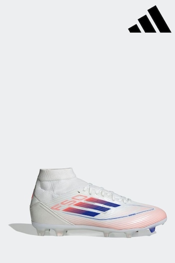 adidas White/Blue/Red F50 League Mid Cut Firm Multi Ground Boots (K85404) | £80