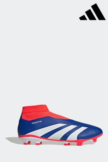 adidas Blue/White Predator League Laceless Firm Ground Look Boots (K85442) | £85