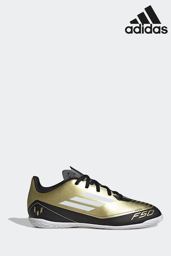 adidas Gold/White Kids F50 Club Messi Indoor Boots (K85536) | £35