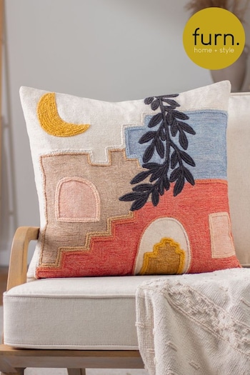 Furn Multicolour Souk Embroidered Cushion (K85600) | £26