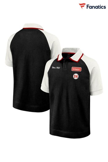Fanatics Formula 1 True Classics Black relief Polo Shirt (K85664) | £40