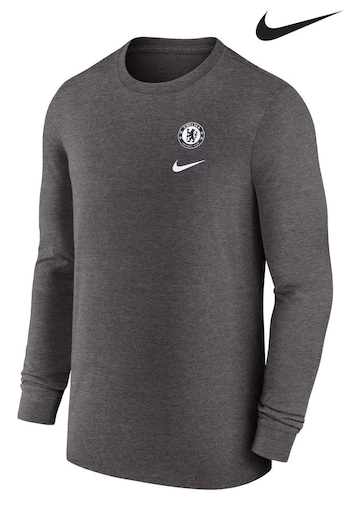 Nike Black Chelsea Triple Logo Long Sleeve T-Shirt (K85832) | £38