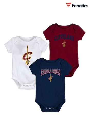 Fanatics Blue NBA Cleveland Cavaliers 3 Piece Bodysuit Set Newborn (K85938) | £25