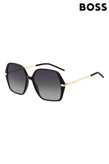 BOSS Black 1660/S Hexagonal Sunglasses VLogo (K86170) | £169