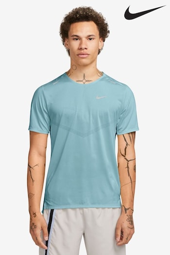 Nike Denim Turq Rise 365 Dri-FIT Short Sleeve Running Top (K86217) | £40