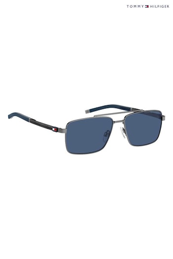 Tommy Rosa Hilfiger Grey 2078/S Rectangular Sunglasses (K86221) | £165