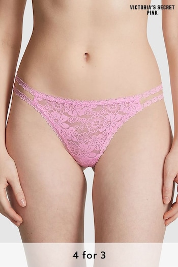 Victoria's Secret PINK Pink Bubble Thong Lace Knickers (K86368) | £9
