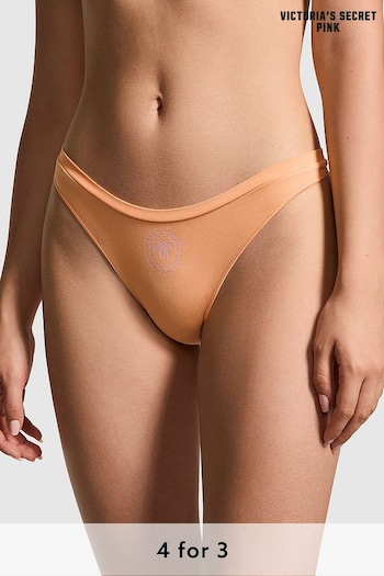 Victoria's Secret PINK Peach Jam Orange Palm Thong Seamless Knickers (K86390) | £9