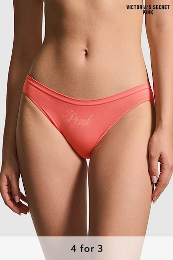 Victoria's Secret PINK Crazy For Coral Pink Bikini Seamless Knickers (K86397) | £9