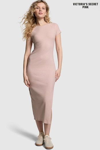 Victoria's Secret PINK Wanna Be Pink Short Sleeve Midi Dress (K86423) | £36