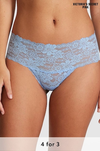 Victoria's Secret PINK Harbor Blue Hipster Thong Lace Knickers (K86426) | £9