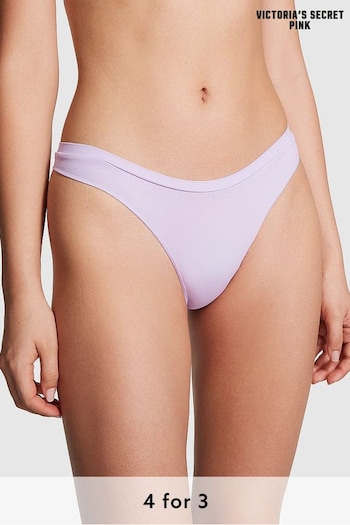 Victoria's Secret PINK Pastel Lilac Purple Thong Seamless Knickers (K86442) | £9