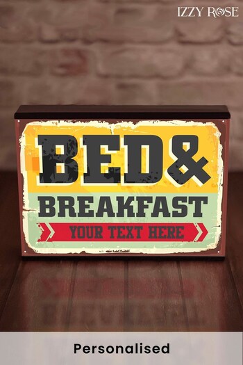 Personalised  A4 Large Bed  Breakfast Light Box by Izzy Rose (K86637) | £30