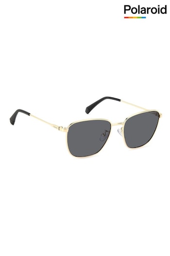 Polaroid Gold Tone 4159/G/S/X Rectangular Sunglasses (K86738) | £65