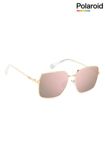 Polaroid Gold Tone 6194/S/X Square mini Sunglasses (K86746) | £65