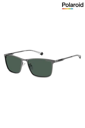 Polaroid Grey 2159/G/S/X Rectangular holbrook Sunglasses (K86763) | £65