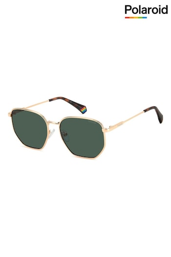 Polaroid Gold Tone 6214/S/X Geometrical Gant Sunglasses (K86764) | £65