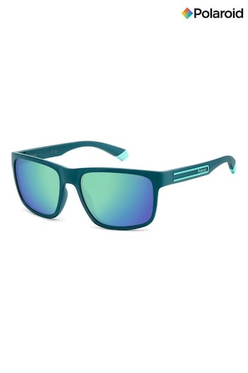 Polaroid Blue 2157/S Rectangular Sunglasses (K86773) | £55