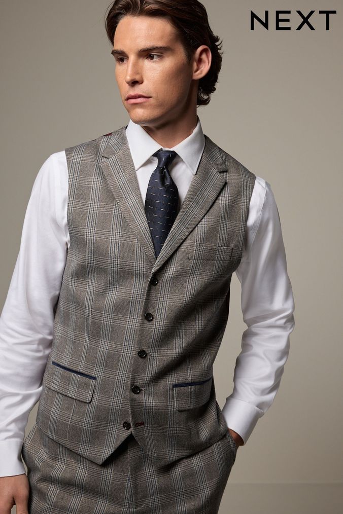 Buy Men s Natural Waistcoats Online Next UK