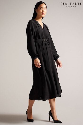 Ted Baker Comus Midi Shirt Dress With Gathered Neck (K86885) | £175