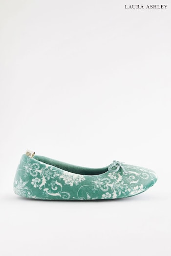 Laura Ashley Green Ballet Slippers (K86899) | £14