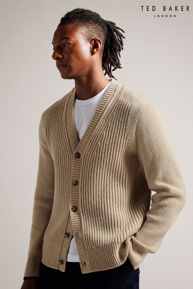 Mens top cream cardigan