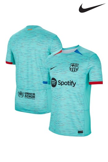 Nike Green Barcelona Third Stadium Shirt 2023-24 FootBall Shirt (K87057) | £80