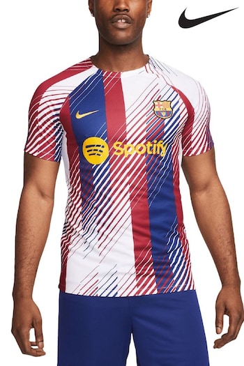 Nike White Barcelona Academy Pro Short Sleeve Top (K87066) | £60