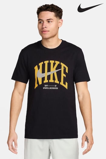 Nike Black Dri-FIT Training 100% Cotton T-Shirt (K87168) | £33